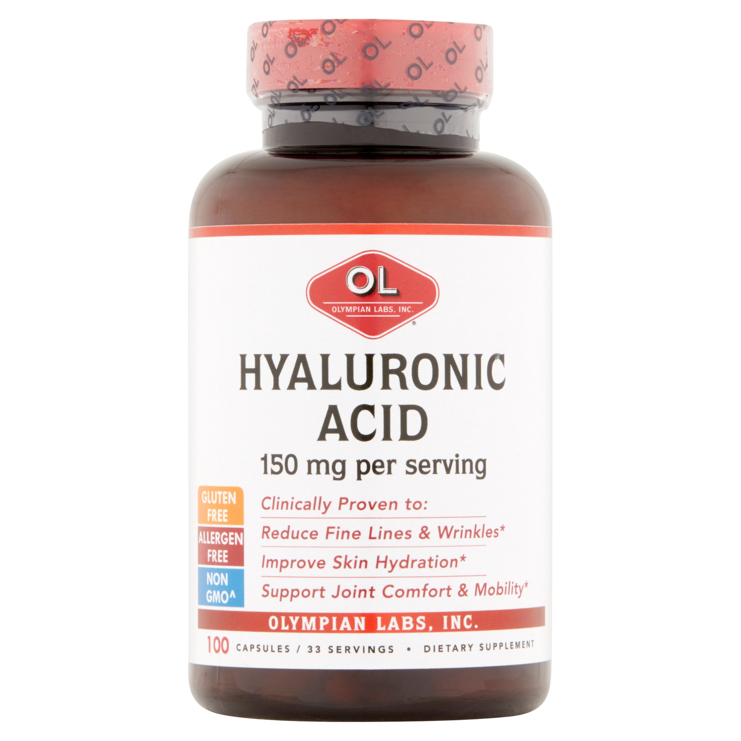 Olympian Labs Hyaluronic Acid with BioCell Collagen Type II - 100 Capsules
