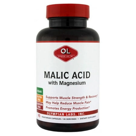 Olympian Labs Malic Acid with Magnesium - 90 Vegetarian Capsules