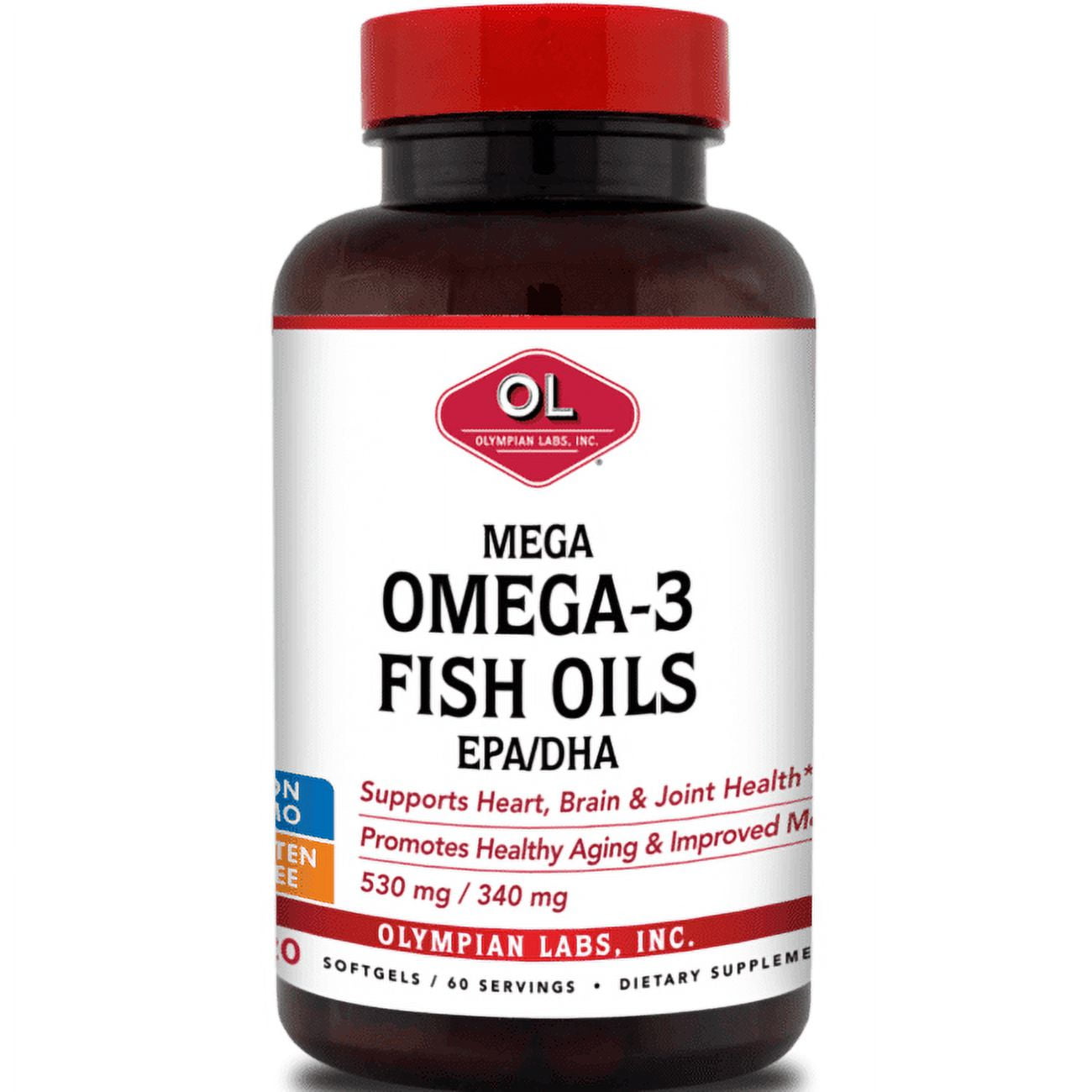 Olympian Labs Mega Omega3 Fish Oils Epa/Dha 120 Sgels
