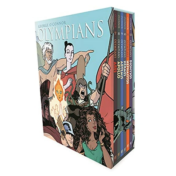 Pre-Owned Olympians Boxed Set Books 7-12: Ares, Apollo, Artemis, Hermes, Hephaistos, and Dionysos Paperback
