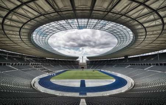 Olympiastadion Berlin Canvas Art - Massimo Cuomo (12 x 18)