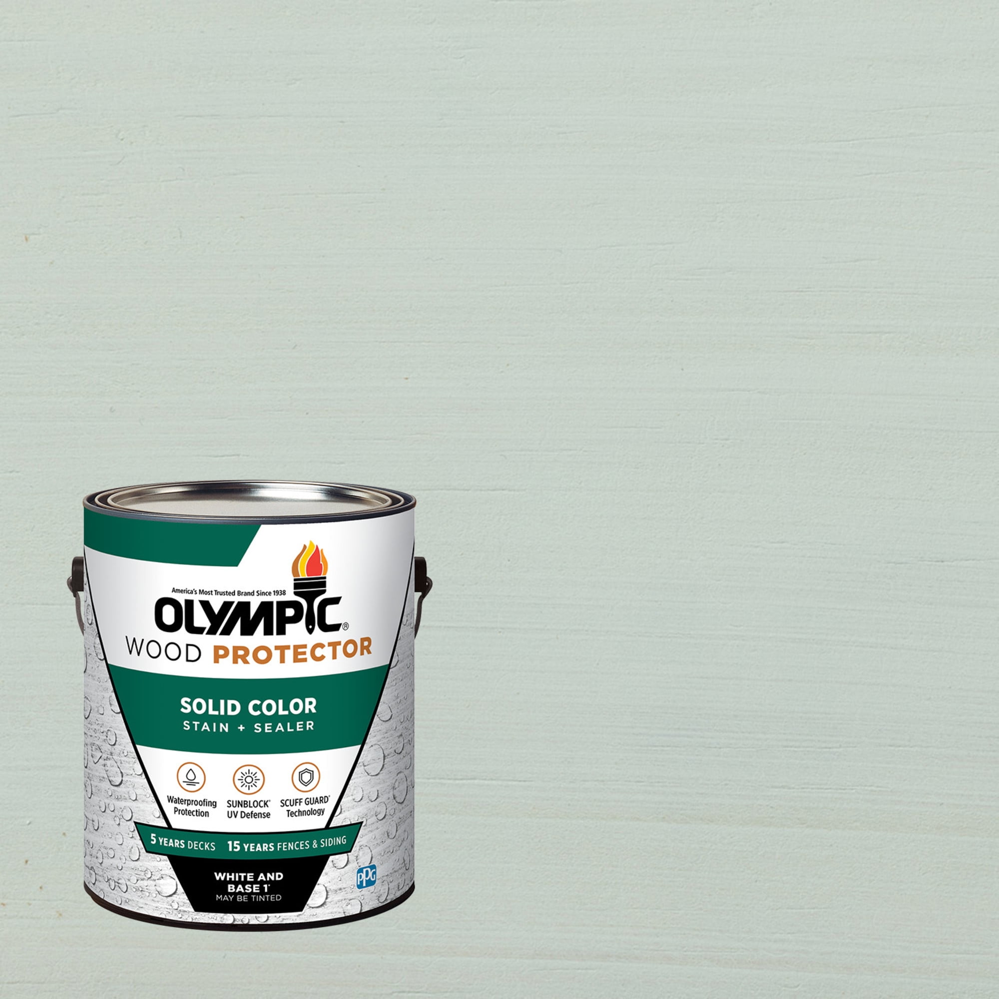 Olympic 1 Gallon SC-1019 Cool Dusk Exterior Solid Wood Protector Stain Plus Sealer in One