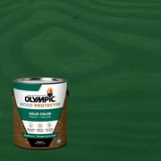 Olympic 1 Gallon SC-1033 Forest Exterior Solid Wood Protector Stain Plus Sealer in One