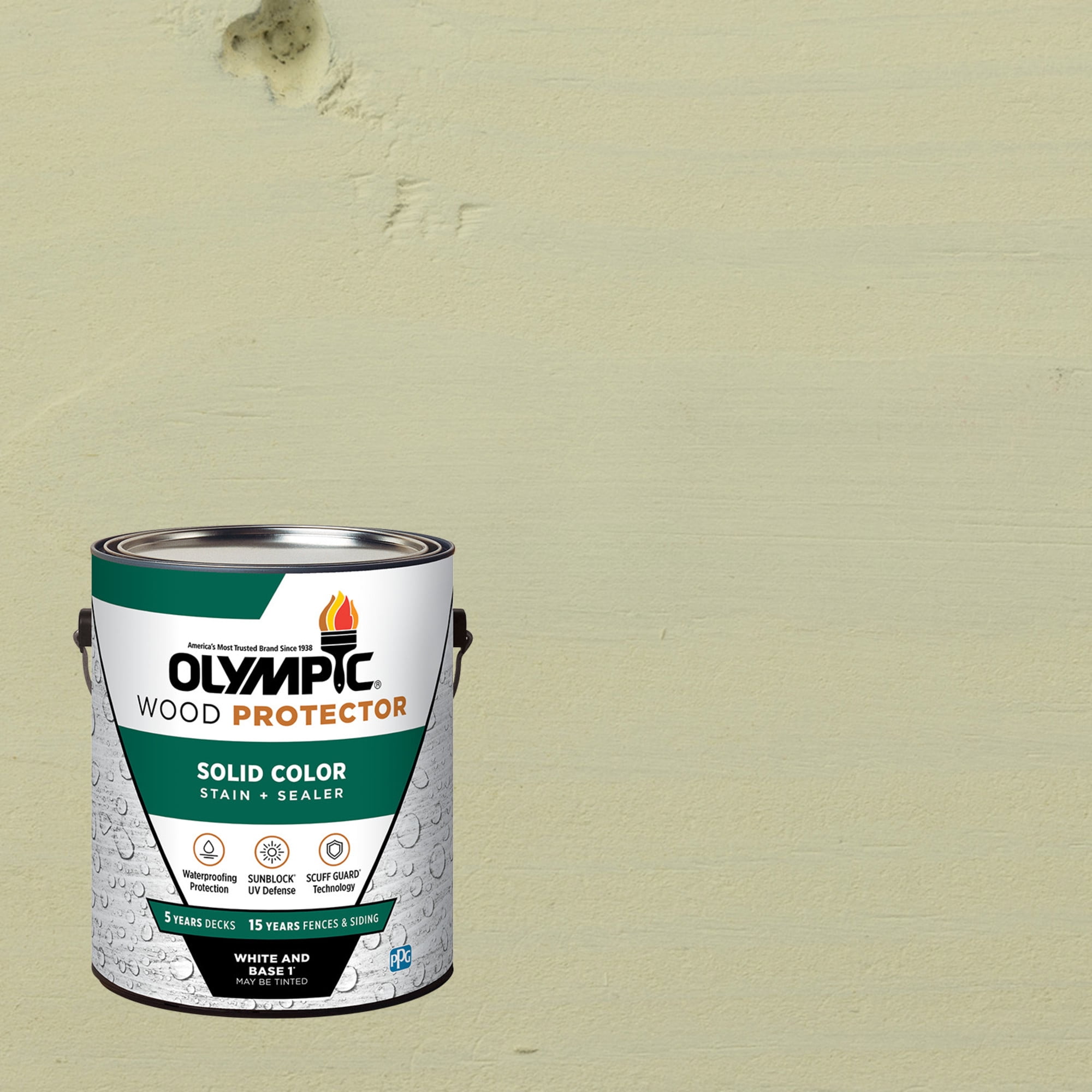Olympic 1 Gallon SC-1051 Mystic White Exterior Solid Wood Protector ...