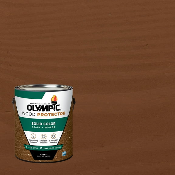 Olympic 1 Gallon SC-1084 Timberline Exterior Solid Wood Protector Stain Plus Sealer in One