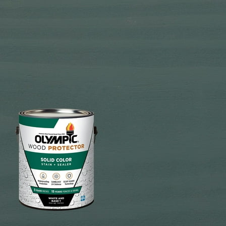 Olympic 1 Gallon SC-1085 Waterhouse Exterior Solid Wood Protector Stain Plus Sealer in One