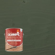 Olympic 1 gal. Ebony Gray Exterior Solid Wood Protector Stain Plus Sealer in One