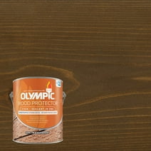 Olympic 1 gal. Espresso Exterior Semi-Transparent Wood Protector Stain Plus Sealer in One