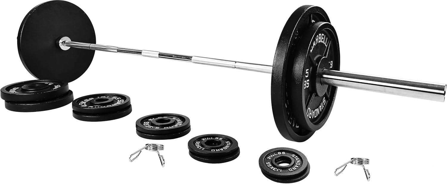 255LB Cast Iron Weight Plates Set - Olympic 2" Hole For Strength Training, Multiple Sizes (2.5LB To 45LB)