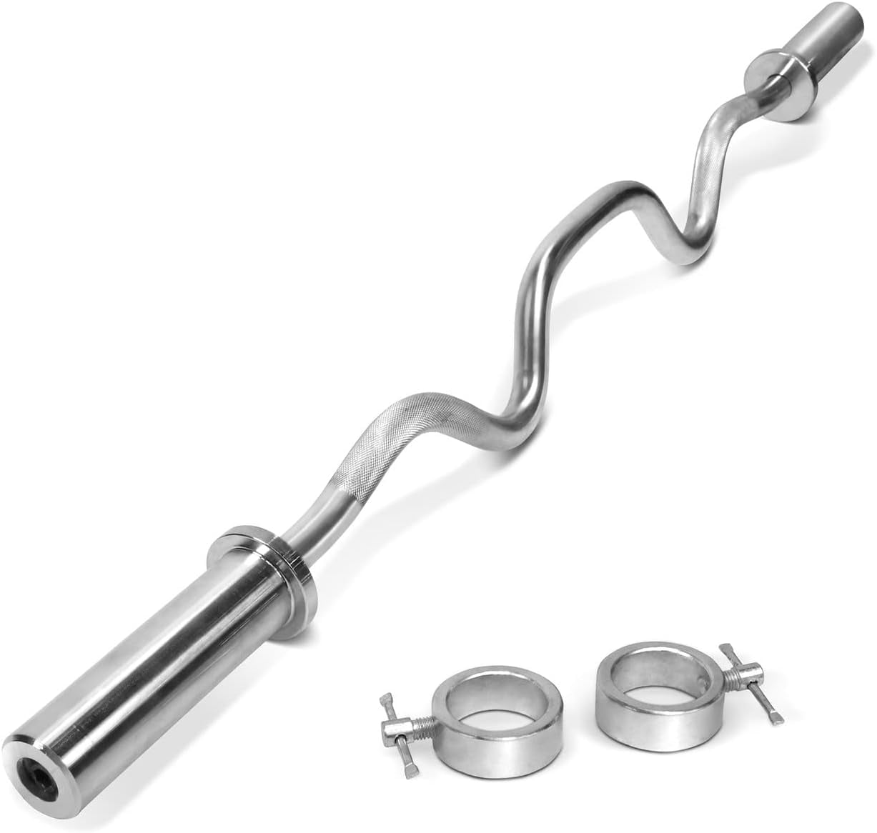 Olympic 4 FT / 48Inch Super Curl Barbell Bar For 2Inch Weight Plates