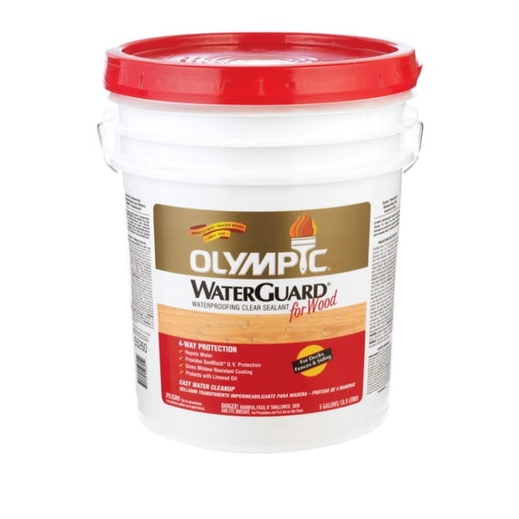 Olympic 55260A-05 5 Gallon- Waterguard Wood Waterproofing Clear Sealant