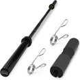 Olympic Bar Weightlifting Barbell Bar with Spring Collars Strength