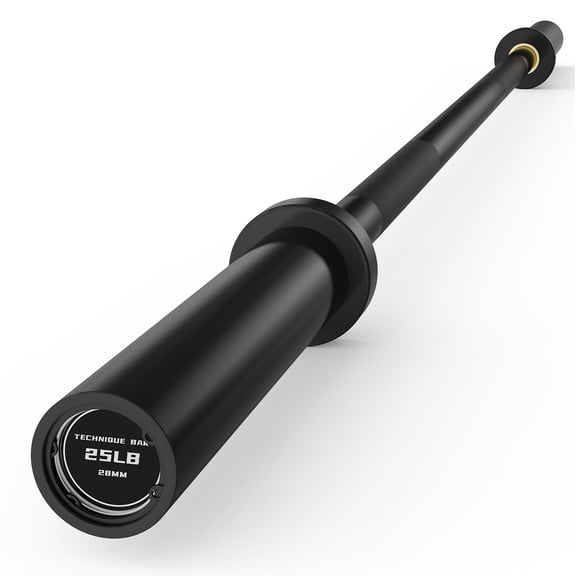 Olympic Barbell, 4.9ft Barbell for Strength Training and Weightlifting, 2 inch Olympic Bar with 500lb Capacity, Comfortable Grip for Squats Curls Deadlifts, Black