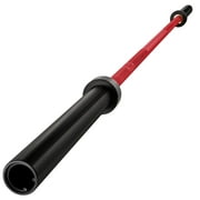 Olympic Barbell Bar,500bl,700bl,1000bl, Capacity Available with Hard Chrome Sleeves for Gym Home Exercises, Red Barbell Bar Weightlifting and Powerlifting