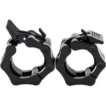 Olympic Barbell Clamps Collars Quick Release Pair Weight Clips for 2 inch Barbell Black