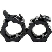 Olympic Barbell Clamps Collars Quick Release Pair Weight Clips for 2 inch Barbell for Weightlifting