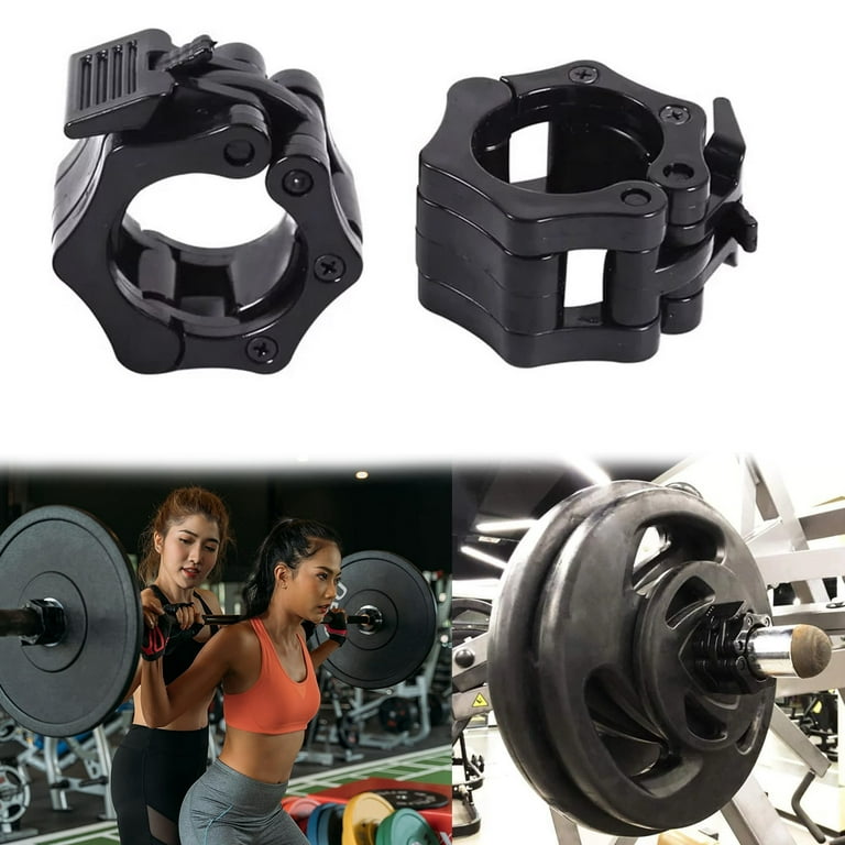 Olympic Barbell Clips 1 Inch Pair Quick Release Barbell Collar Non Slip Locking Weight Clips Barbell Clamps for Weightlifting Bar Olympic