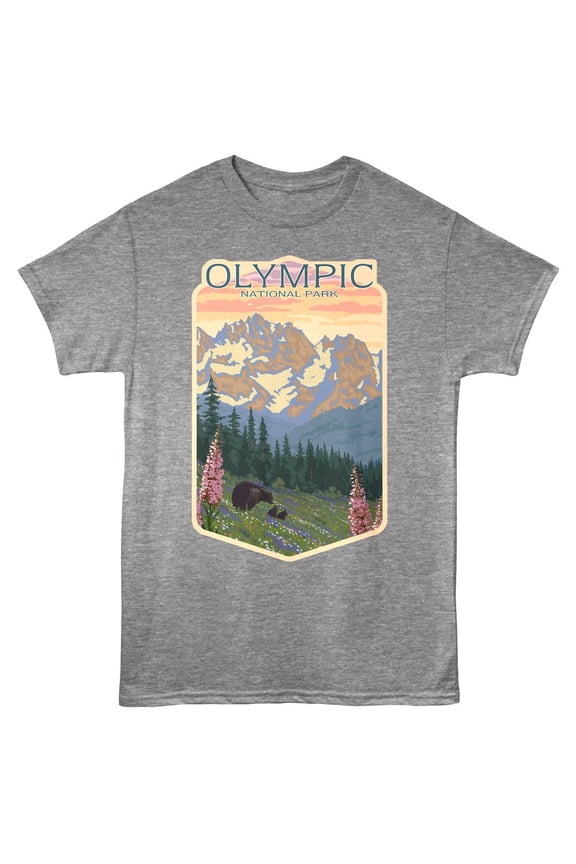Olympic Bear Cubs Men's T-Shirt (GraphiteGrayHeather, AdultXL)