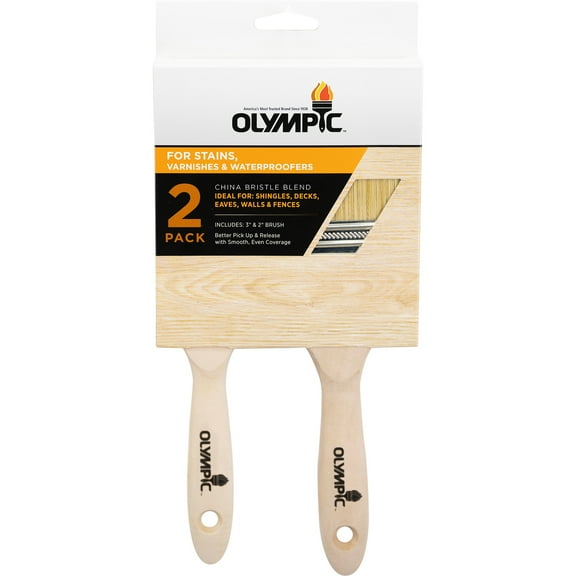 Glidden Semi-Oval Paint Brush with Shortcut Wood Handle, Angled Sash, 2 inch
