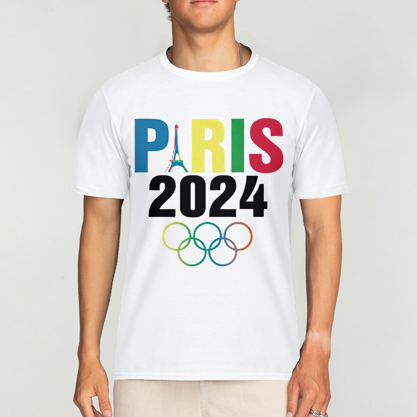 Olympic Decorations 2024 Paris Classic Short Sleeve Round Neck T