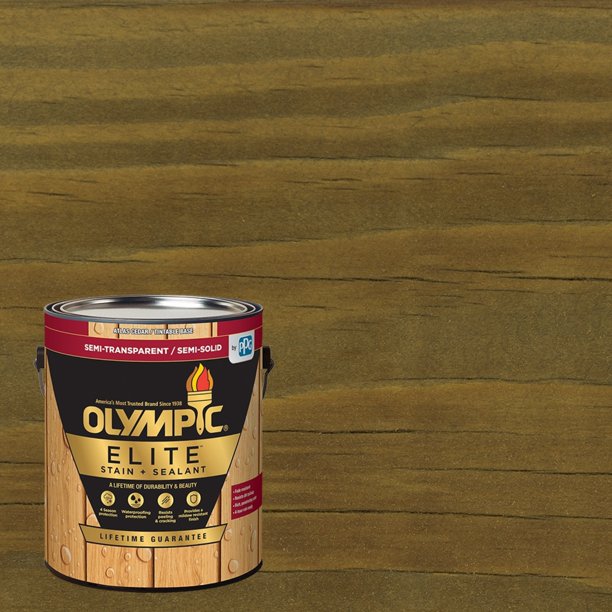 Olympic Elite 1 Gallon ST2013 Driftwood Gray SemiTransparent Exterior