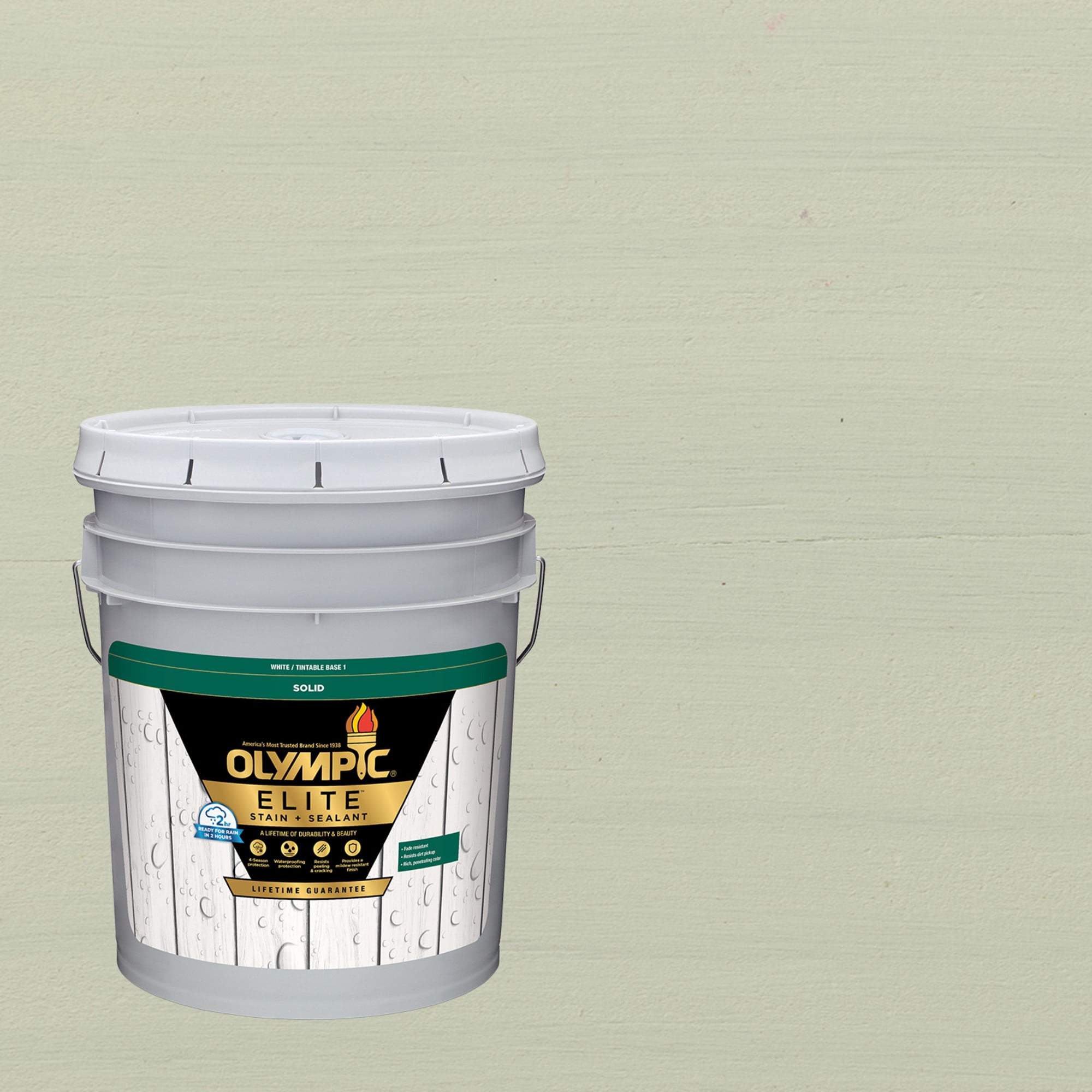 Olympic Elite 5 Gallons SC-1007 Avalanche Solid Advanced Exterior Stain and Sealer in One