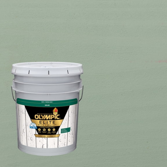 Olympic Elite 5 Gallons SC-1053 North Pole Solid Advanced Exterior Stain and Sealer in One