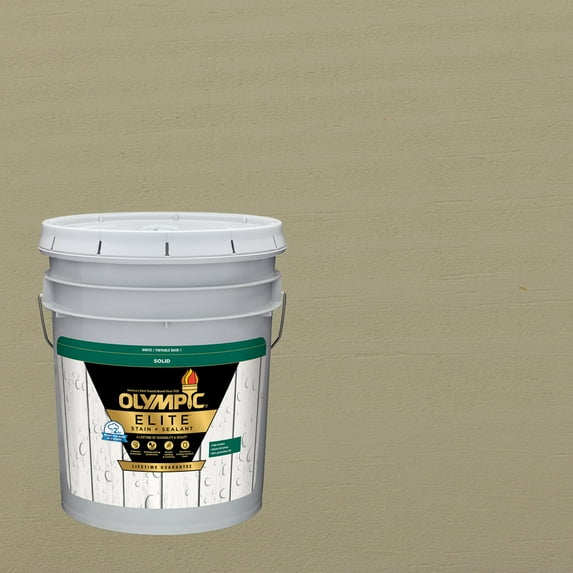 Olympic Elite 5 Gallons SC-1071 Sandstone Solid Advanced Exterior Stain and Sealer in One
