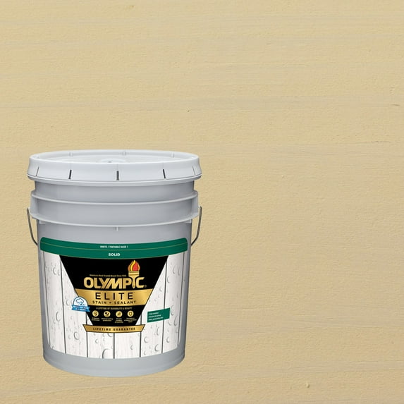 Olympic Elite 5 Gallons SC-1073 Sheer Natural Solid Advanced Exterior Stain and Sealer in One