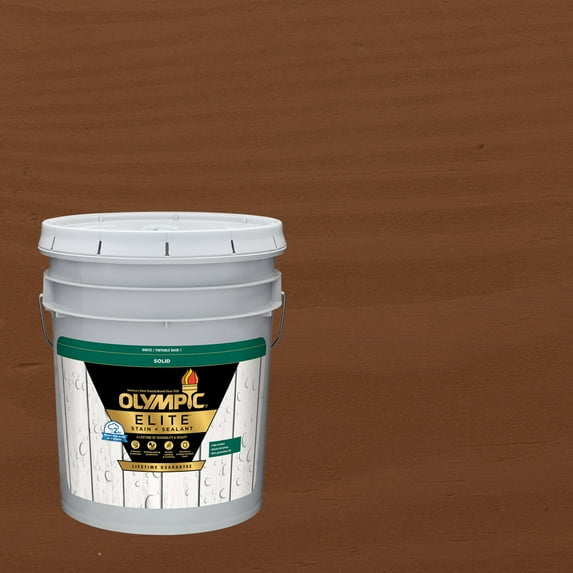 Olympic Elite 5 Gallons SC-1084 Timberline Solid Advanced Exterior Stain and Sealer in One