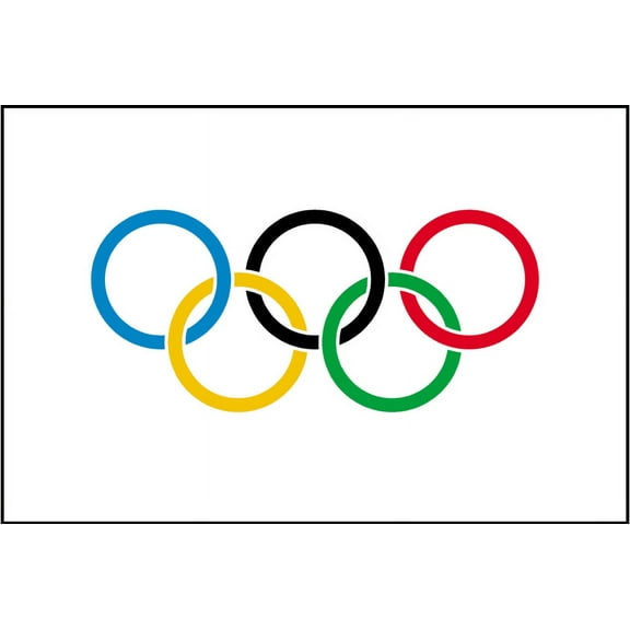 Olympic Flags 3'x5' Flag and Spinner Flagpole Set, Includes Flag, 6' Spinner Pole and Bracket