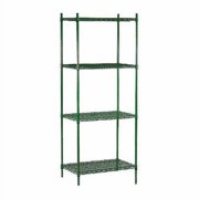 Olympic - J1472K-J74TSPK - 14 in x 72 in 4 Shelf Epoxy Coated Shelving Unit