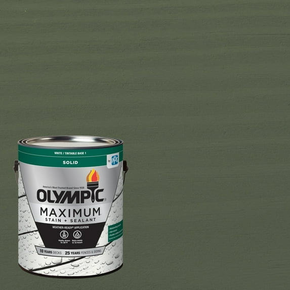 Olympic Maximum 1 Gallon SC-1018 Cool Breeze Solid Color Exterior Stain and Sealer in One