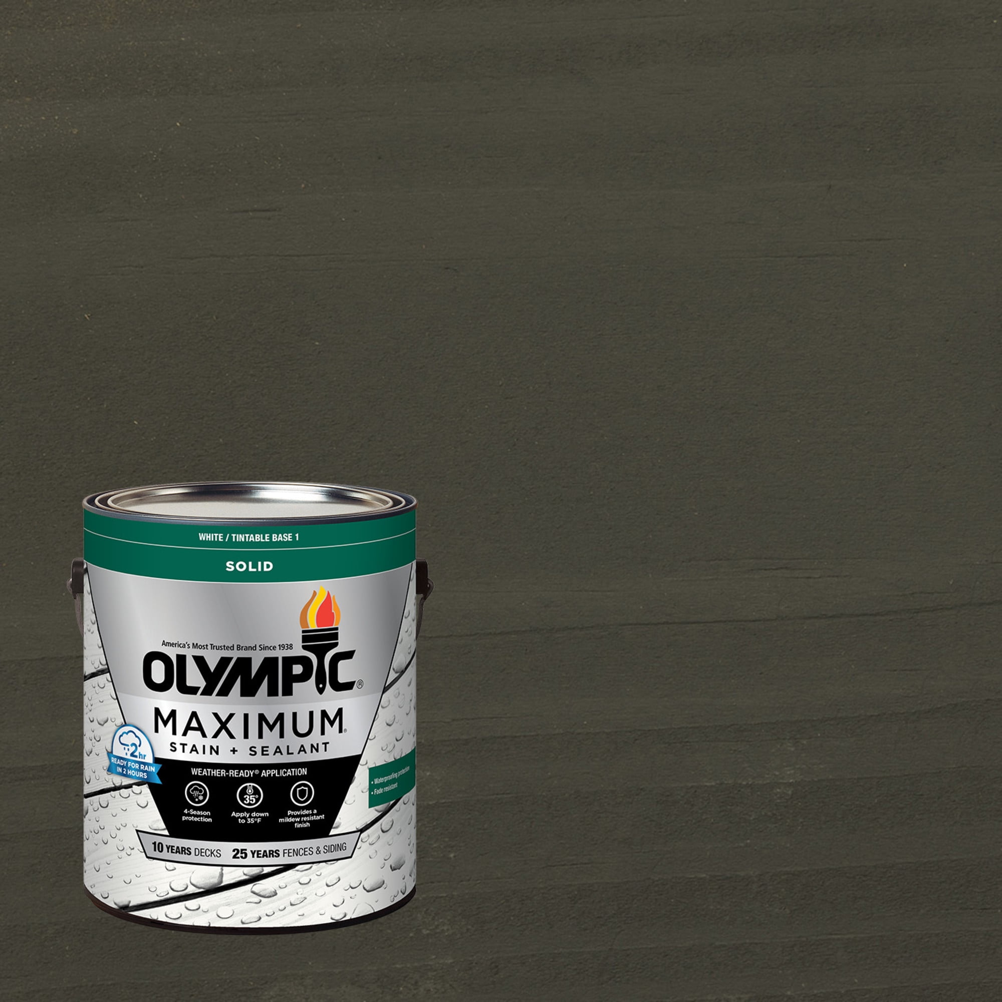 Olympic Maximum 1 Gallon SC-1021 Corundum Solid Color Exterior Stain and Sealer in One