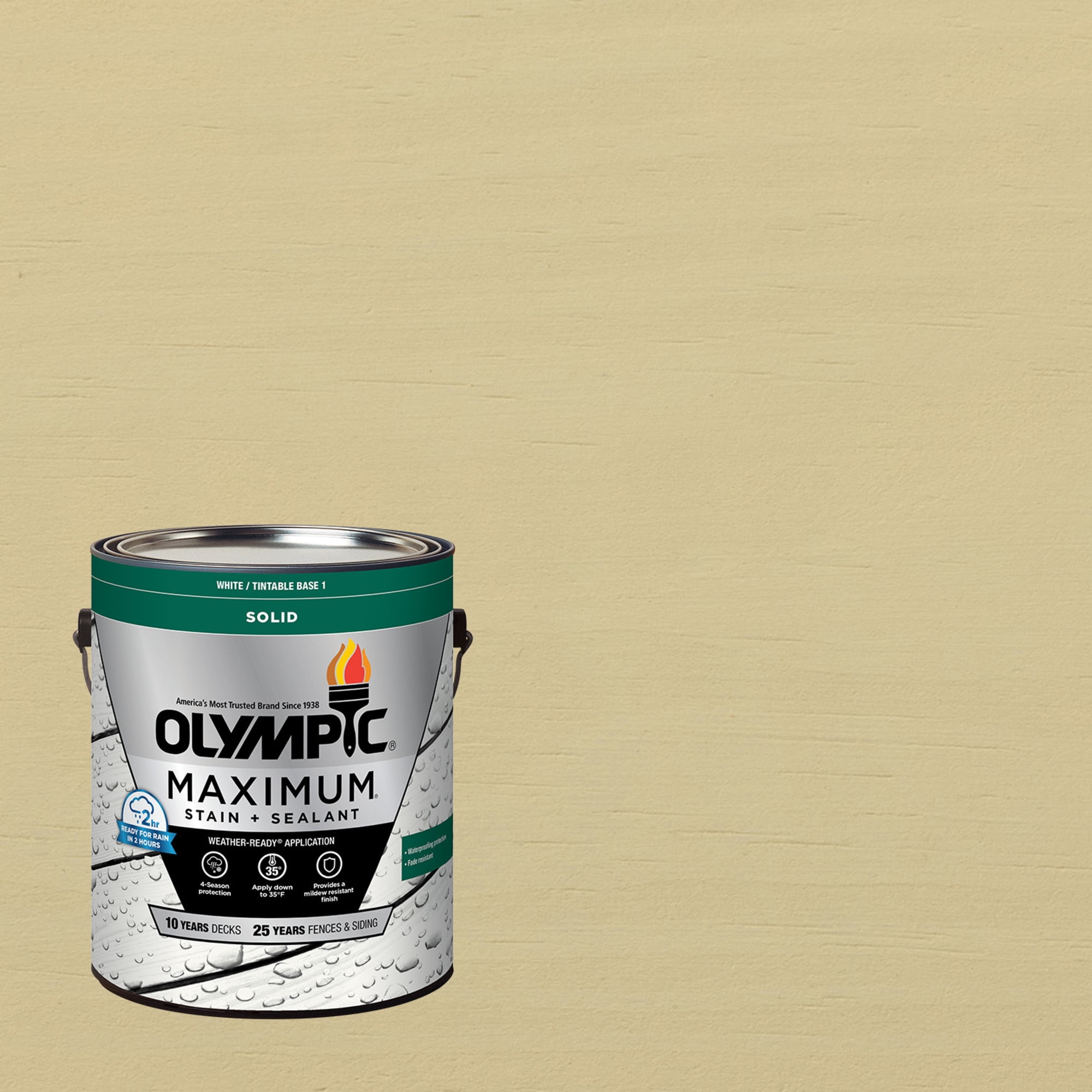 Olympic Maximum 1 Gallon SC-1025 Deauville Solid Color Exterior Stain and Sealer in One