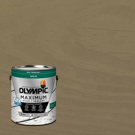 Olympic Maximum 1 Gallon SC-1030 Eiffel Tower Solid Color Exterior Stain and Sealer in One