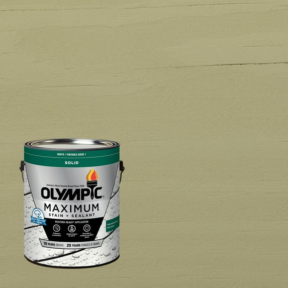 Olympic Maximum 1 Gallon SC-1031 Eucalyptus Solid Color Exterior Stain and Sealer in One
