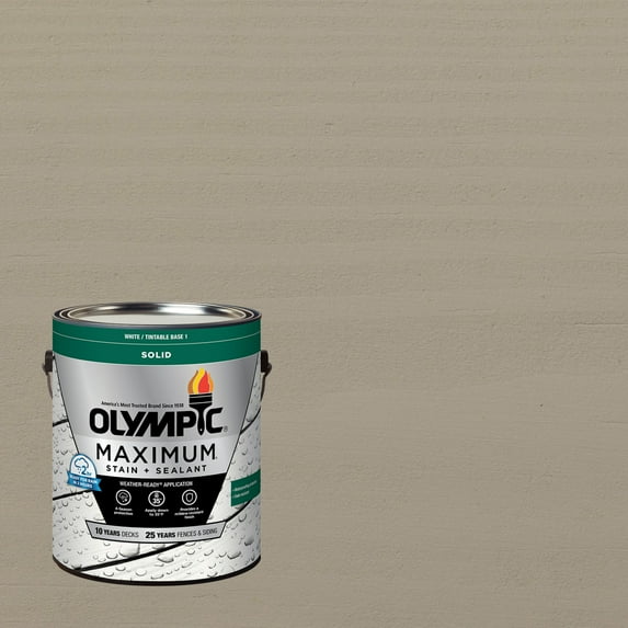 Olympic Maximum 1 Gallon SC-1037 Gray Marble Solid Color Exterior Stain and Sealer in One