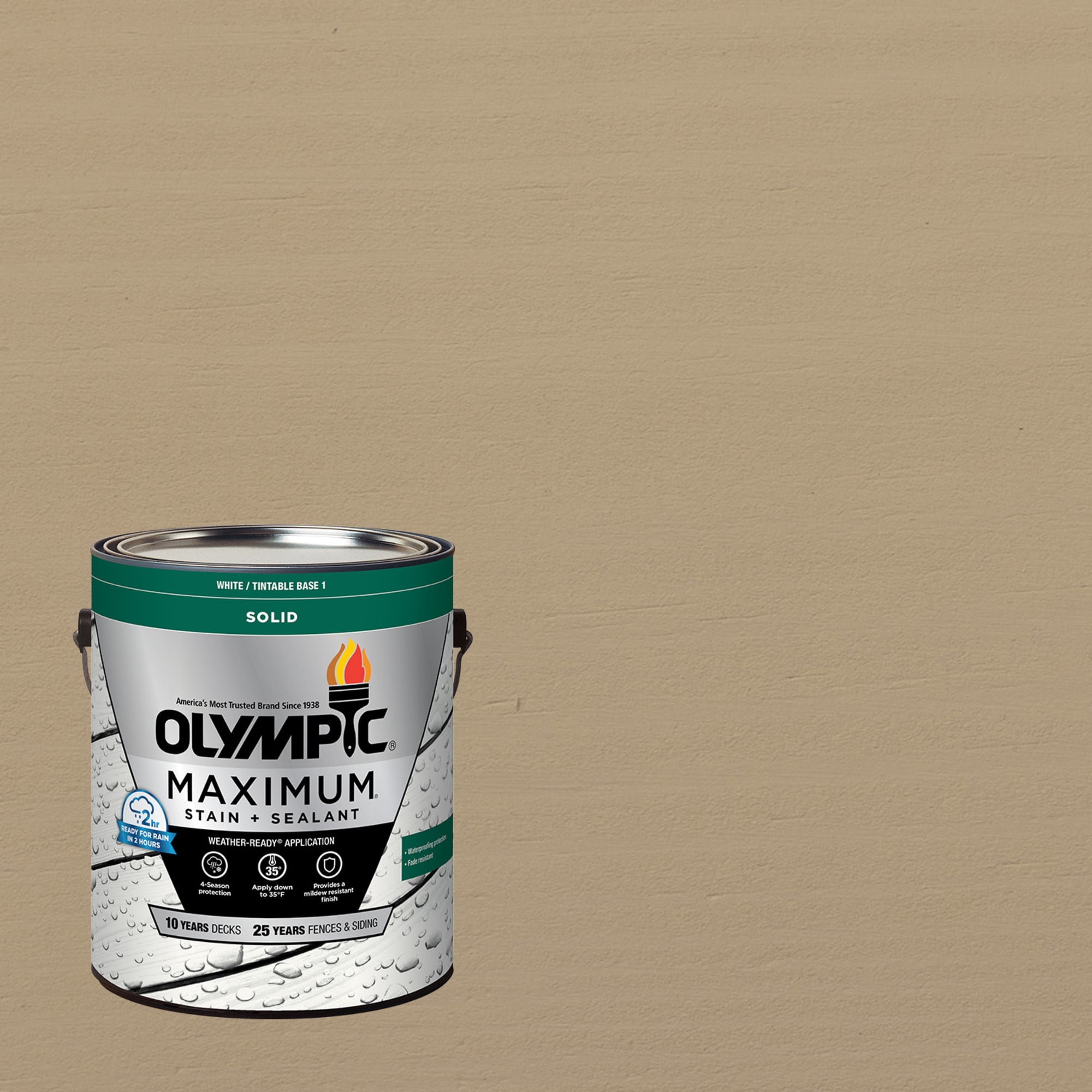 Olympic Maximum 1 Gallon SC-1038 Heather Solid Color Exterior Stain and Sealer in One