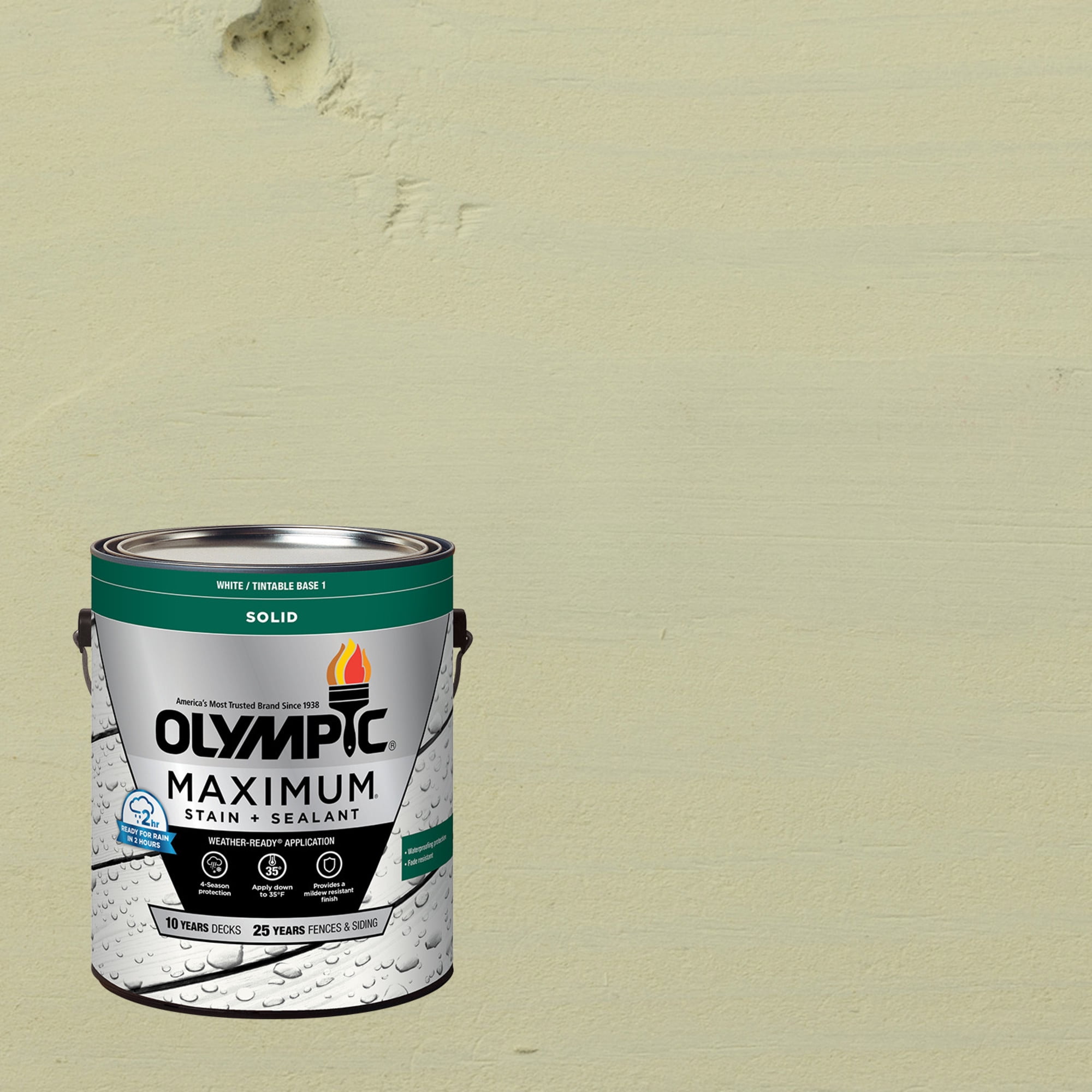 Olympic Maximum 1 Gallon SC-1051 Mystic White Solid Color Exterior ...