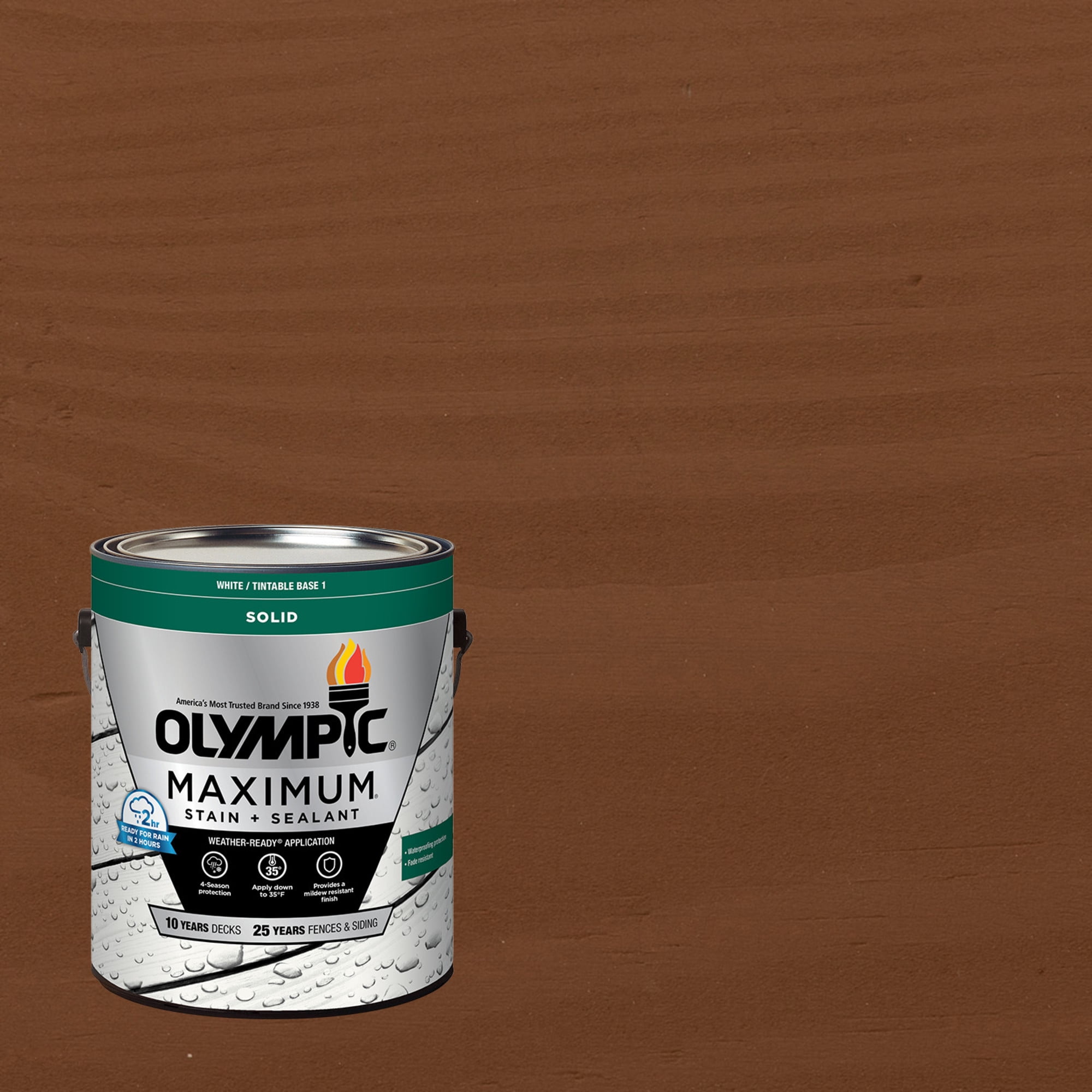 Olympic Maximum 1 Gallon SC-1084 Timberline Solid Color Exterior Stain and Sealer in One