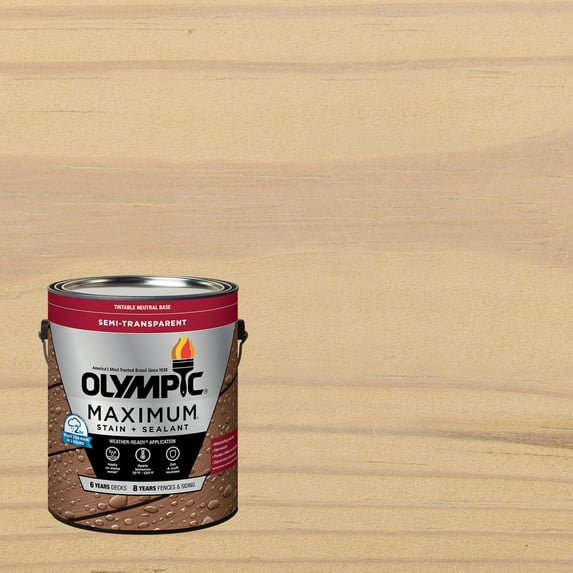 Olympic Maximum 1 Gallon ST-2030 White Birch Semi-Transparent Exterior Stain and Sealer in One Low VOC