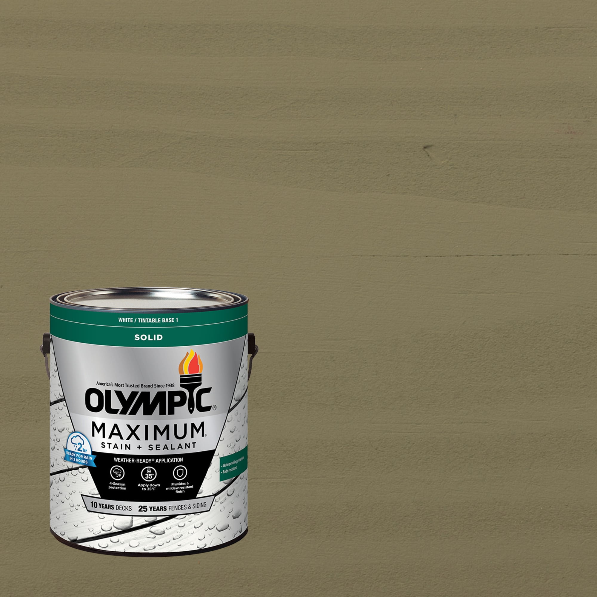 Olympic Maximum 1 GallonSC-1027 Drift Solid Color Exterior Stain and Sealer in One