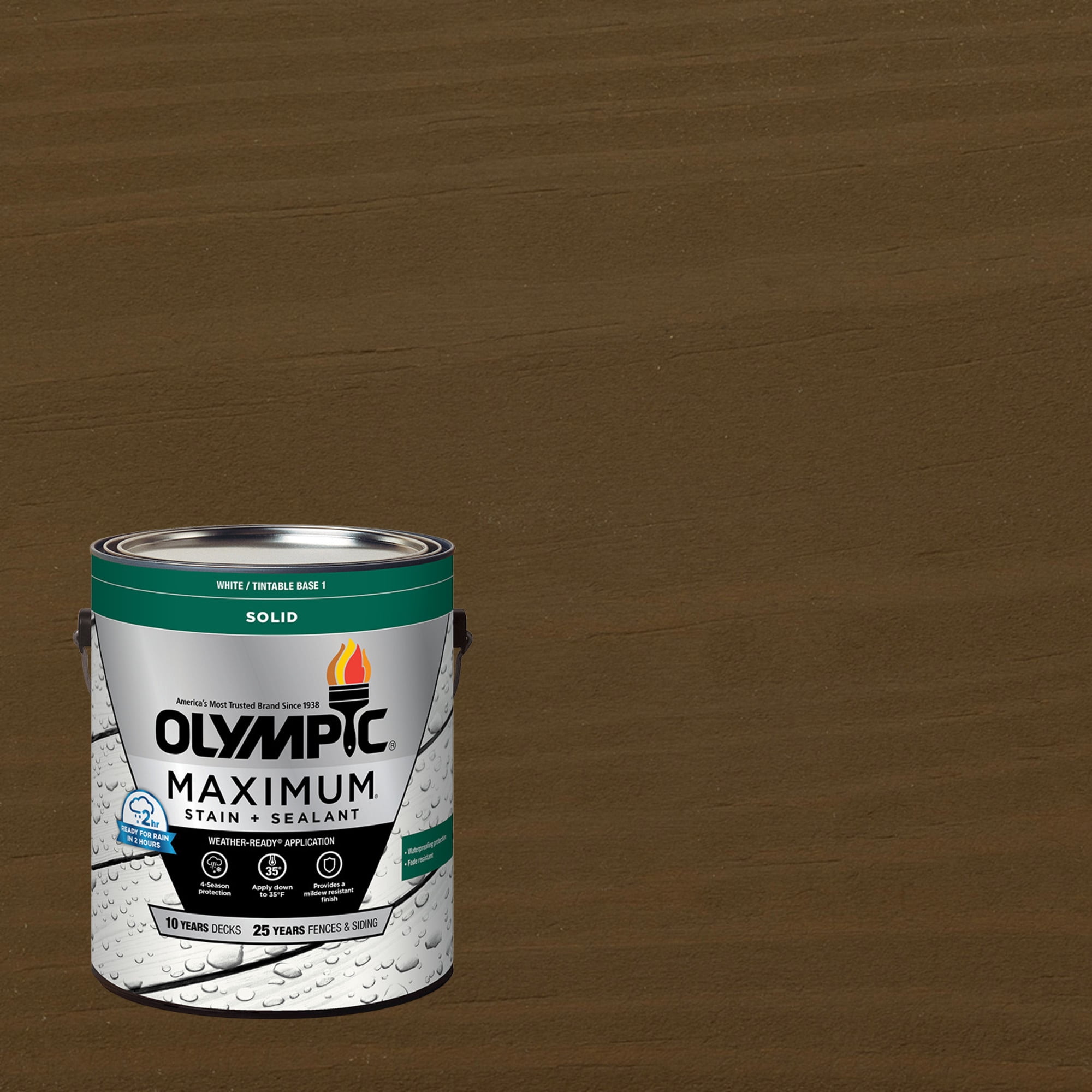 Olympic Maximum 1 GallonSC-1056 Olivewood Solid Color