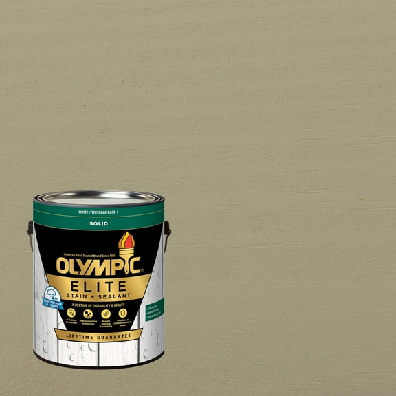 Olympic Maximum 1 GallonSC-1071 Sandstone Solid Color Exterior Stain and Sealer in One