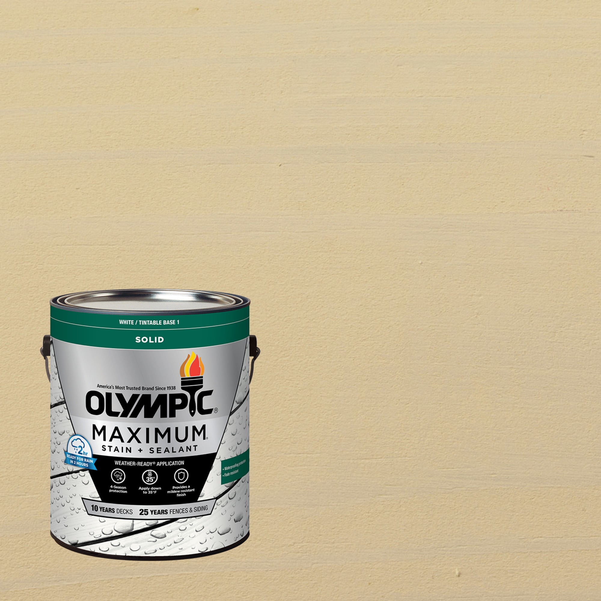 Olympic Maximum 1 GallonSC-1073 Sheer Natural Solid Color Exterior Stain and Sealer in One