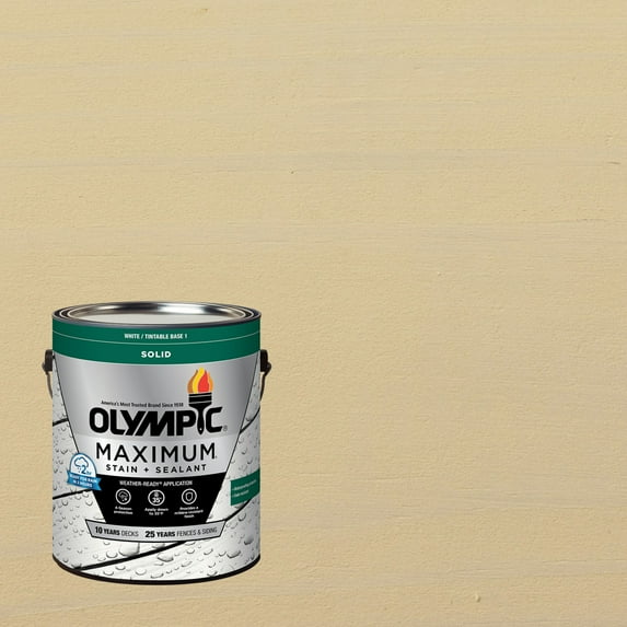 Olympic Maximum 1 GallonSC-1073 Sheer Natural Solid Color Exterior Stain and Sealer in One