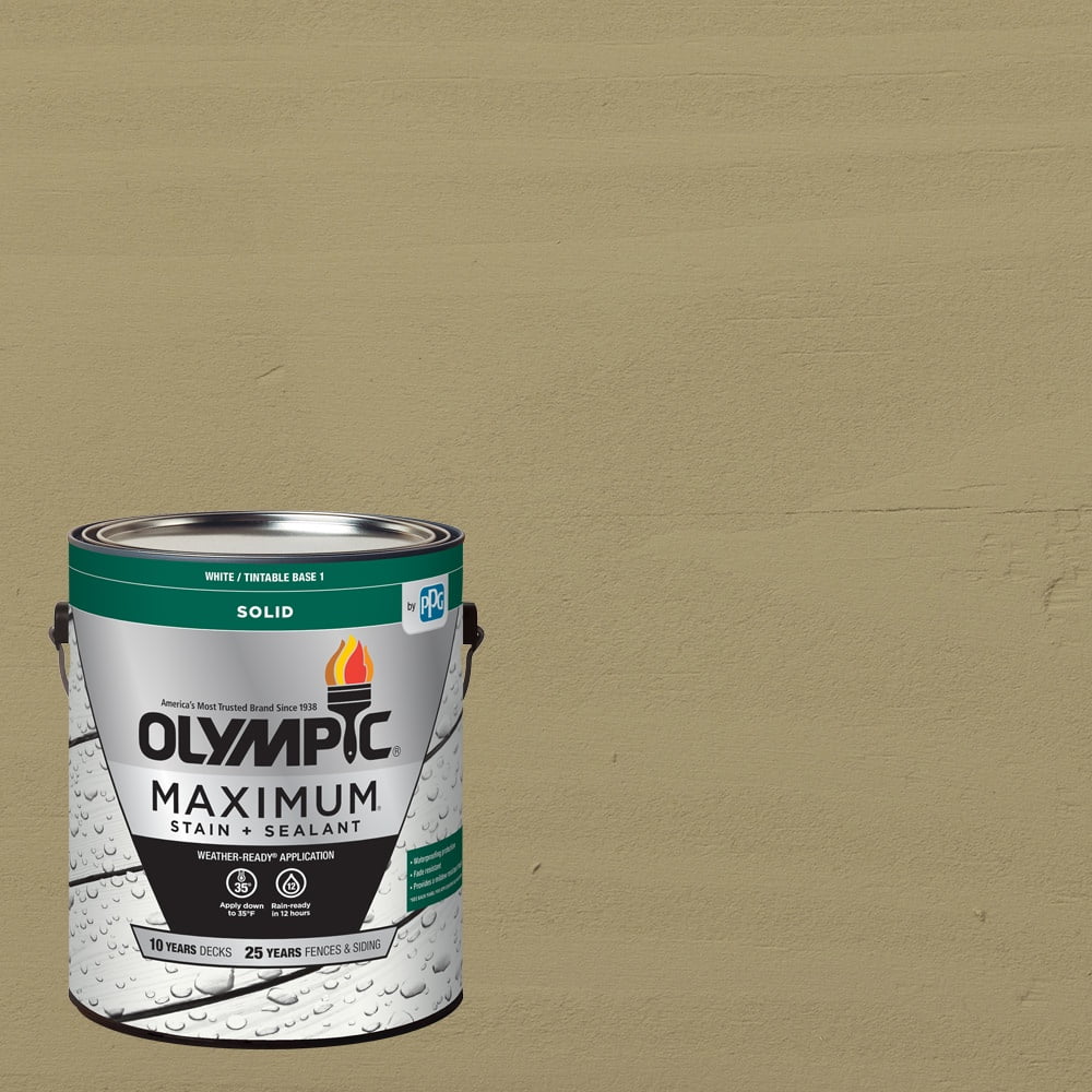 Olympic Maximum 1 gal. Autumn Sand Solid Color Exterior Stain and
