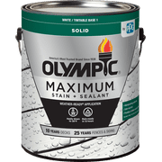 Olympic Maximum 1 gal. White/Base 1 Solid Color Exterior Stain and Sealer in One