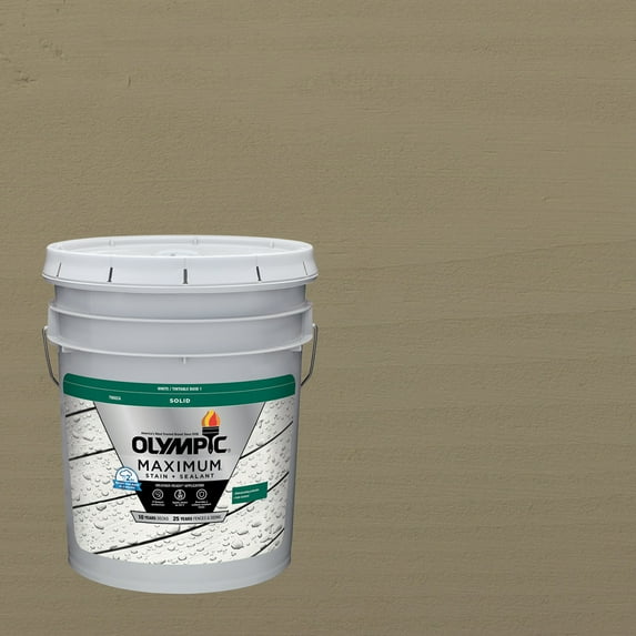 Olympic Maximum 5 Gallons SC-1012 Cape Cod Gray Solid Color Exterior Stain and Sealer in One